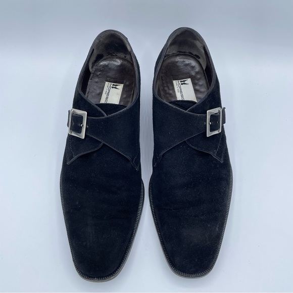 Moreschi Italy Suede Shoes 8 1/2 Black - Picture 3 of 16